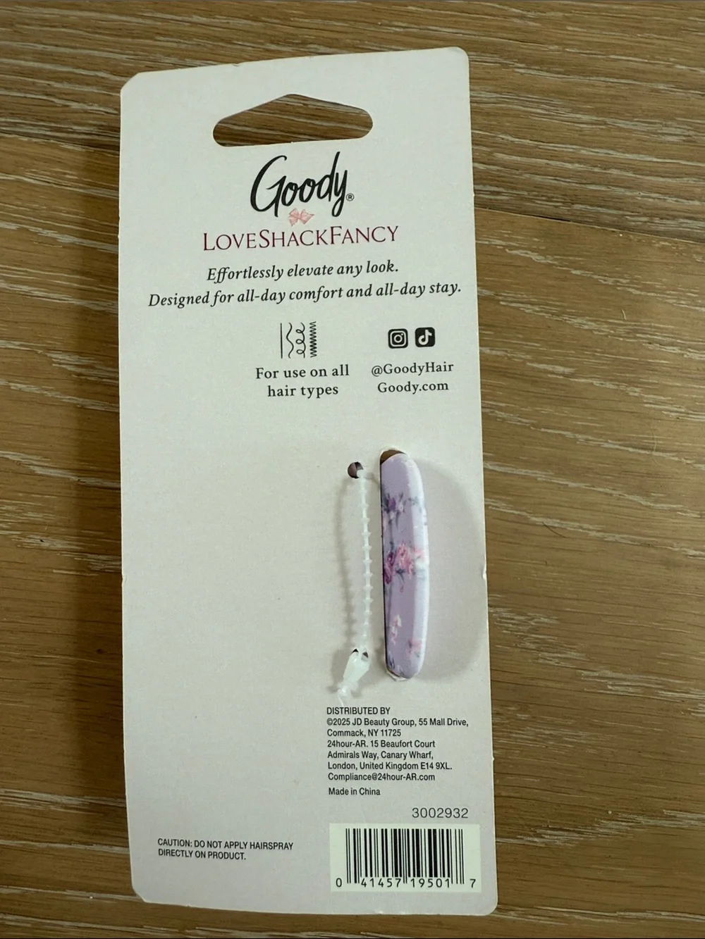 LoveShackFancy x Target - Goody Happy Thoughts Large Claw Clip 1CT hibiscus 💜